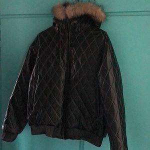 Faux leather jacket